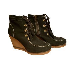 MIA Sz9 Suede Boots Black‎ w/ Zip, 4 inch heel "hazel"